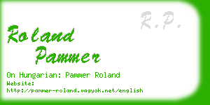 roland pammer business card